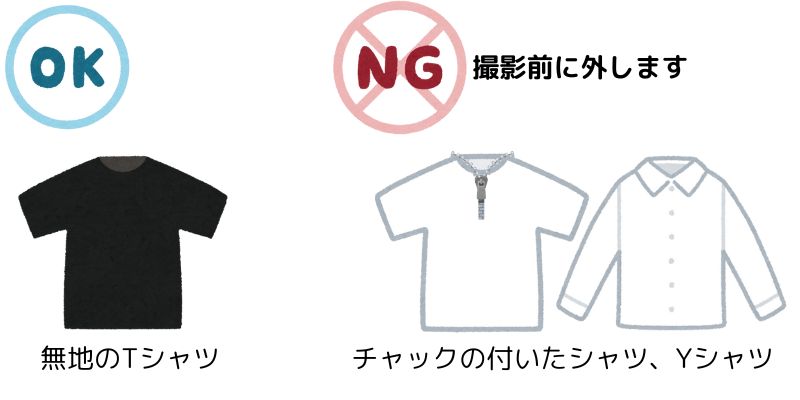 レントゲン検査で男性にオススメな服装の画像